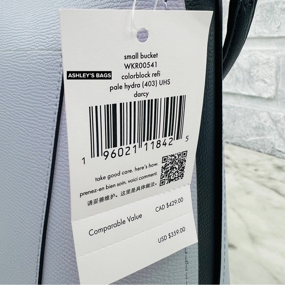 Kate Spade Darcy Colorblock Bucket Bag Crossbody In Pale Hydra - Picture 9 of 10